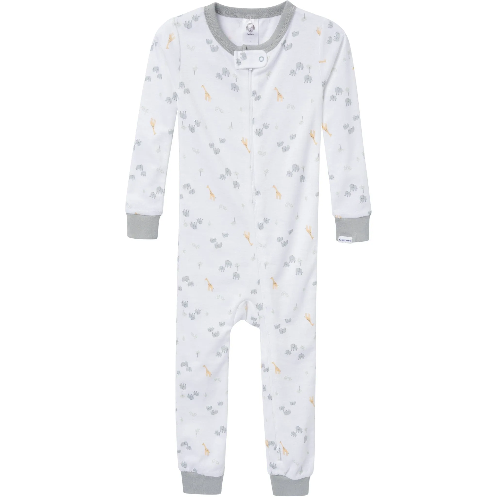 3-Pack Baby & Toddler Neutral Safari Snug Fit Footless Pajamas Gerber Childrenswea
