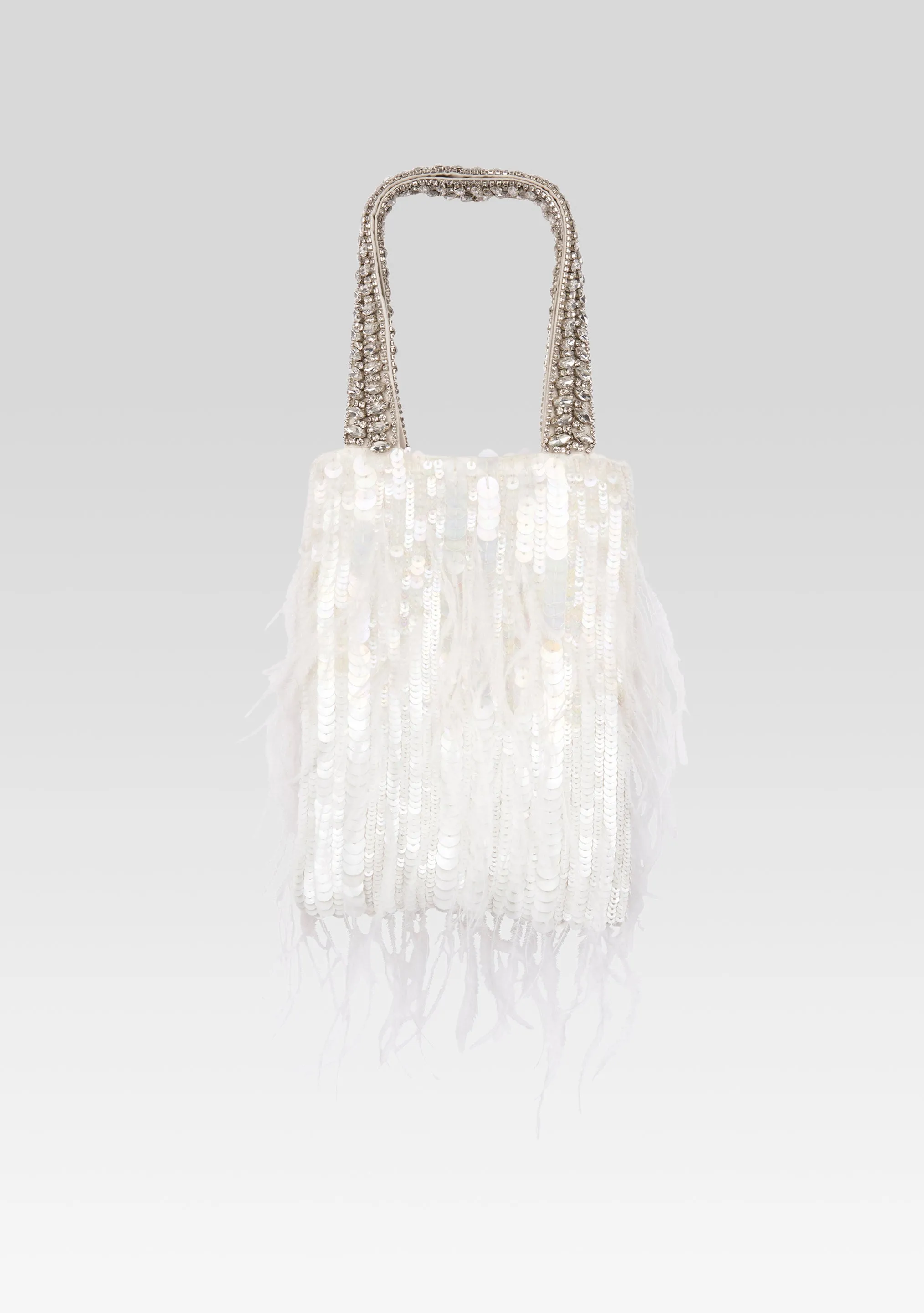 Avery Sequin Feather Bag