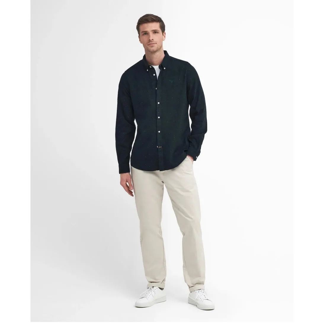 Barbour Tainsbury Tailored Long Sleeved Shirt Green MSH5518GN73