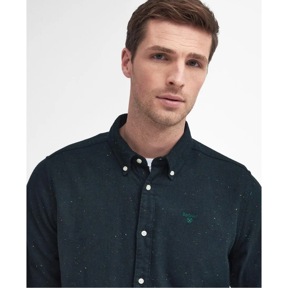 Barbour Tainsbury Tailored Long Sleeved Shirt MSH5518GN73 Seaweed