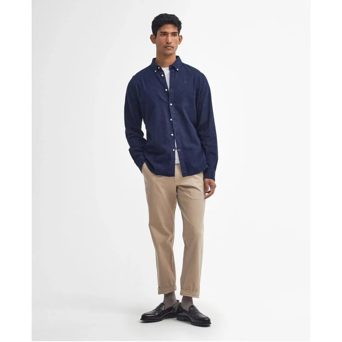 Barbour Tainsbury Tailored Long Sleeved Shirt Navy MSH5518NY91
