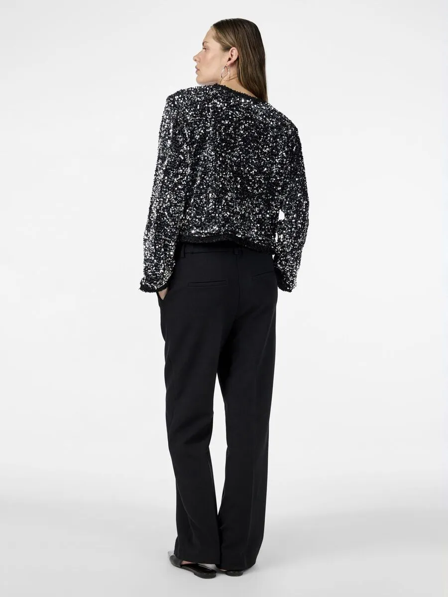 Bow Sequin Jacket (Black)