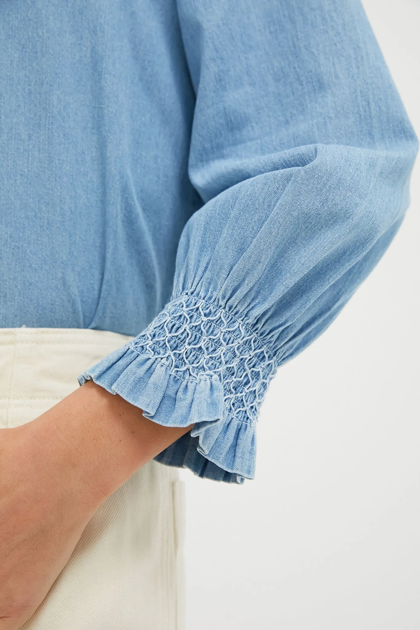 Chambray Teagan Popover Top