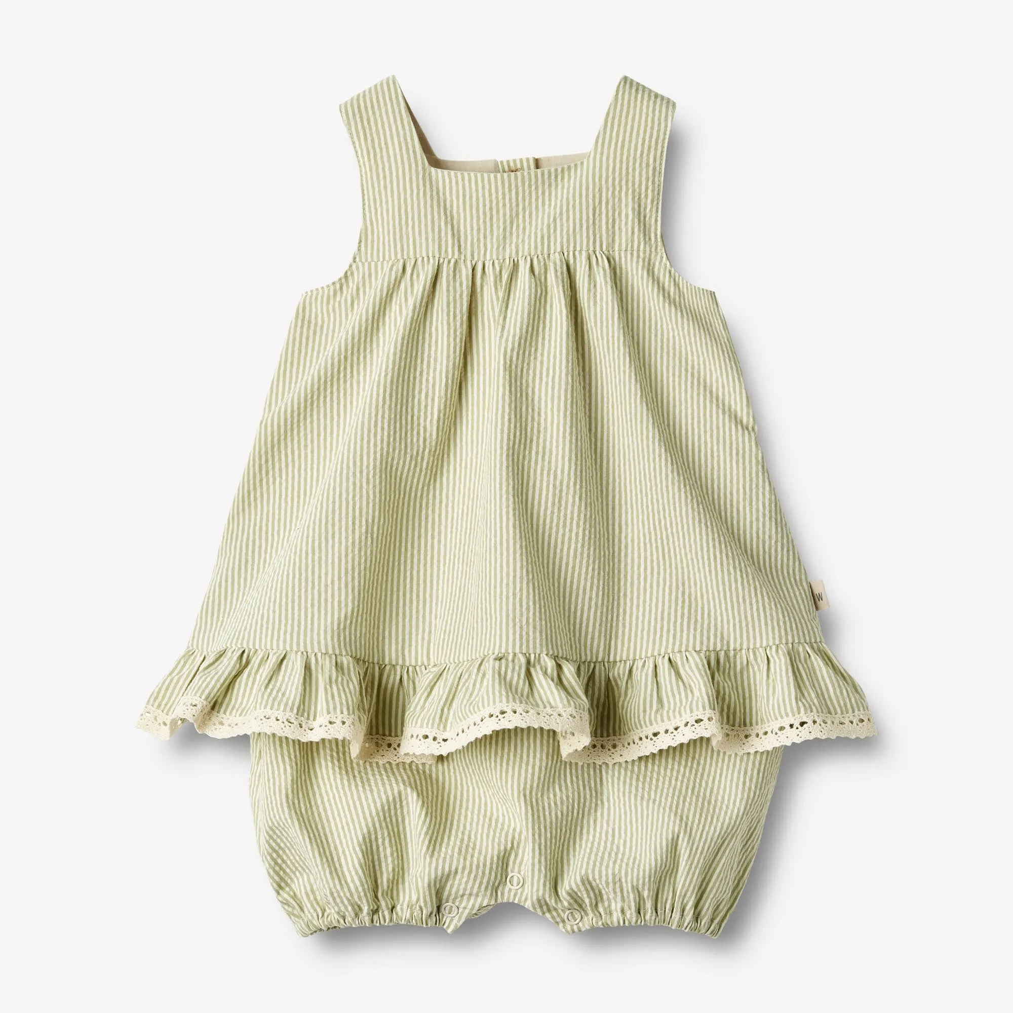 Dress Suit Harriet - green stripe Wheat