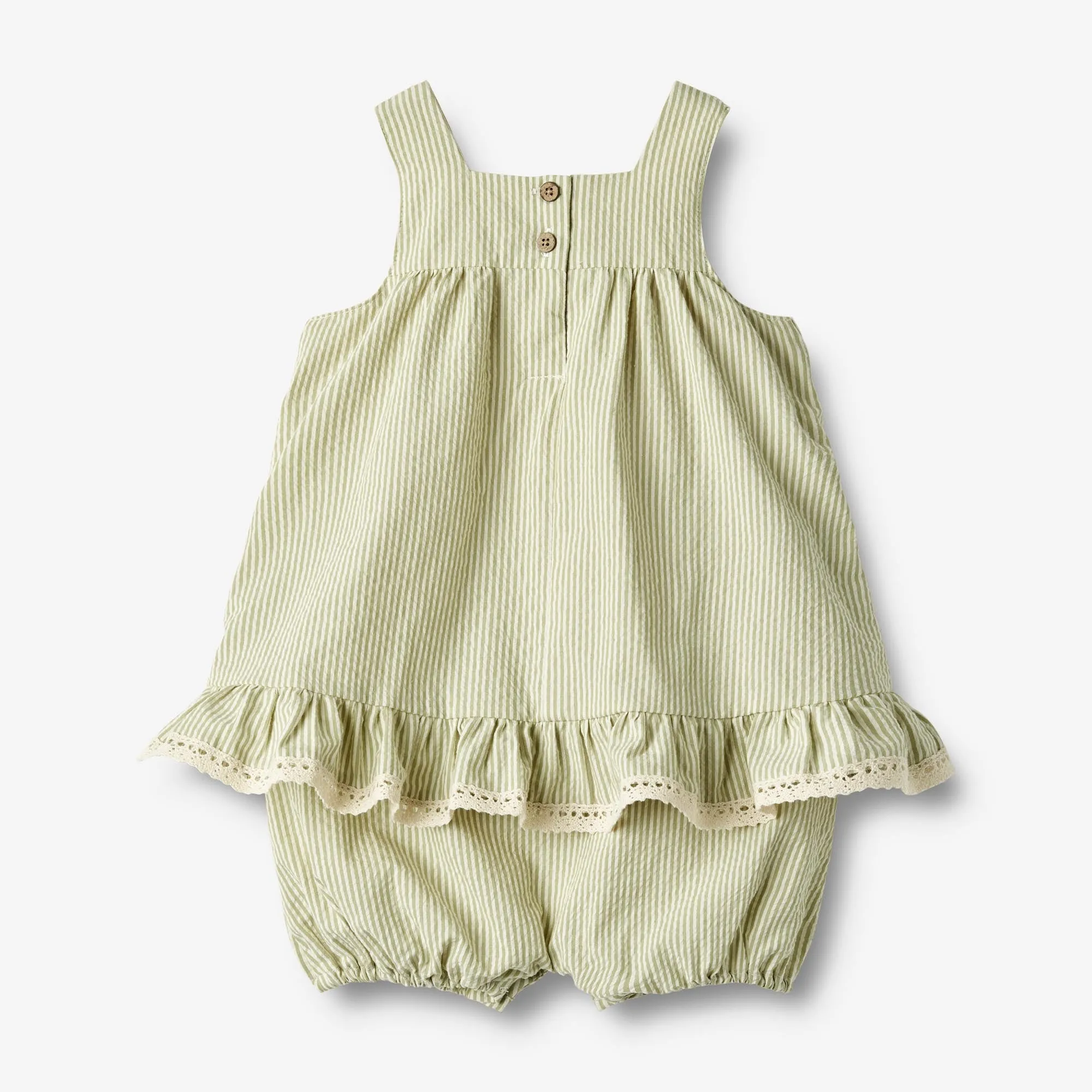 Dress Suit Harriet - green stripe Wheat