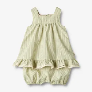 Dress Suit Harriet - green stripe Wheat
