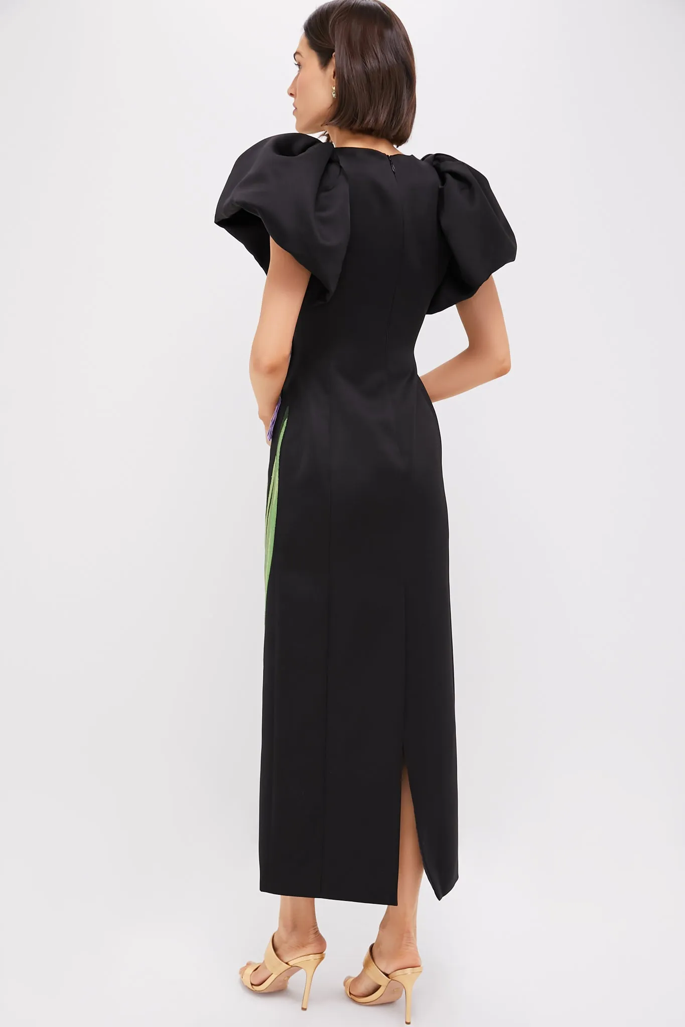 Ebony Iris Print Lucinda Maxi Dress