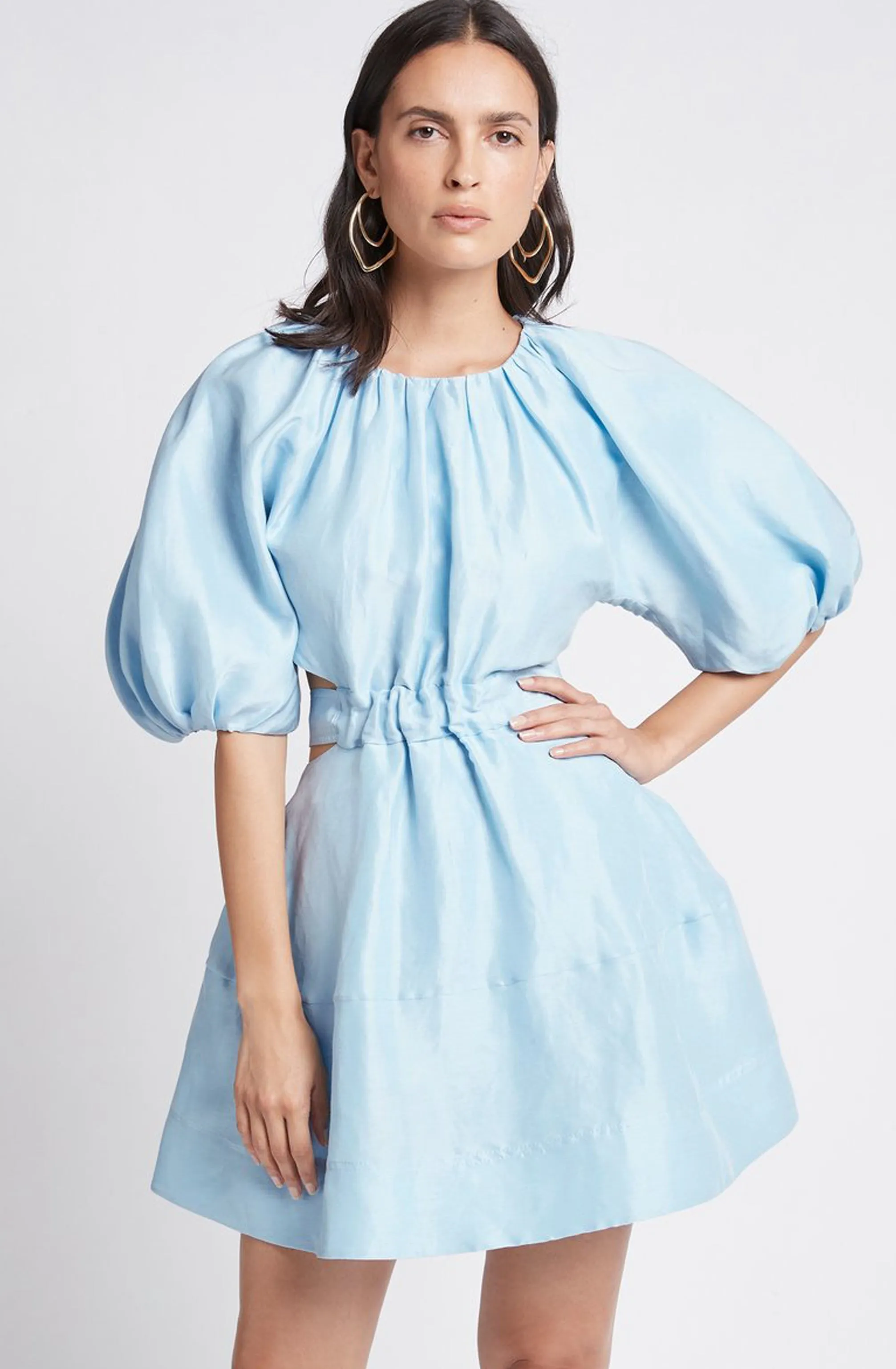 FINAL SALE: Psychedelia Cut Out Mini Dress Pale Blue by Aje
