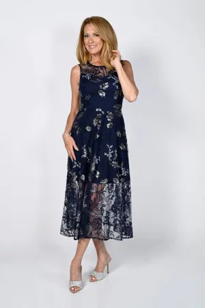 Frank Lyman - A-Line Lace Dress - 238101 - Navy