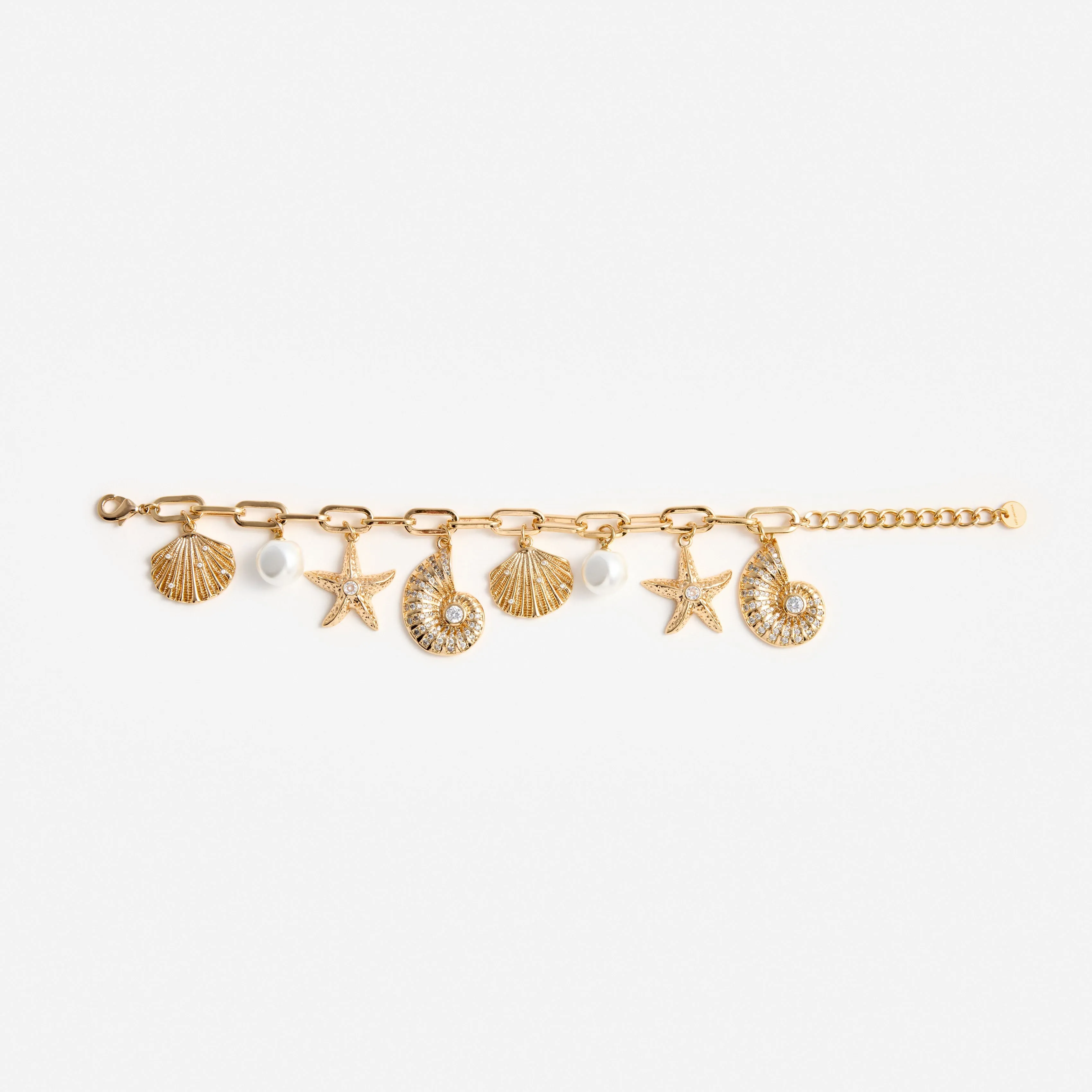 Gold Multi Charm Bracelet Self Portrait
