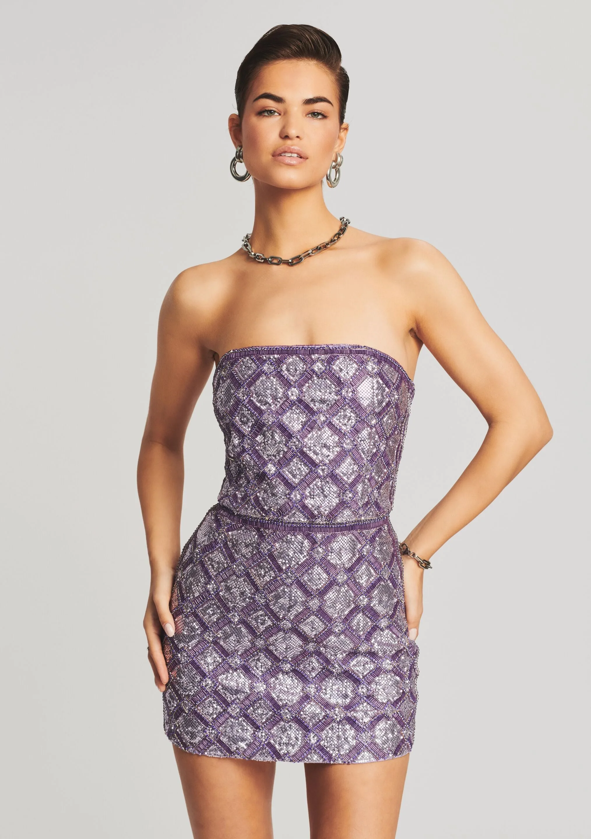Heather Sequin Chainmail Dress