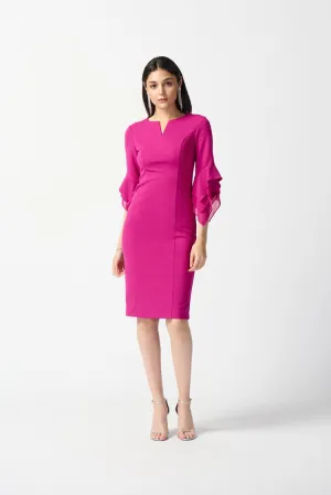 Joseph Ribkoff - Ruffle Sleeve Sheath Dress 233771 - Opulence 1 x size 16 only