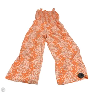 Jumpsuit By As U Wish In Orange & White, Size: L
