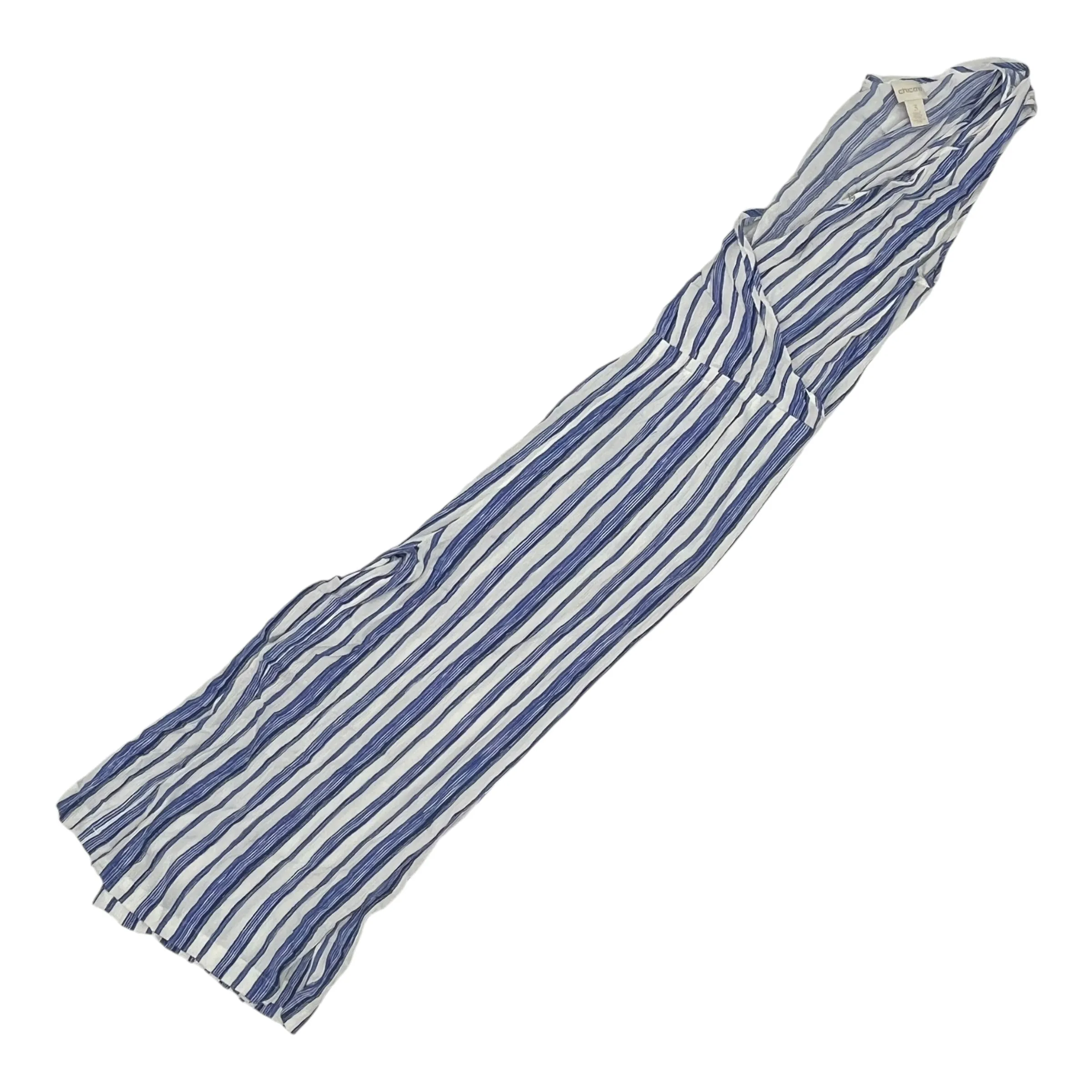 Jumpsuit By Chicos In Blue & White, Size:Xl