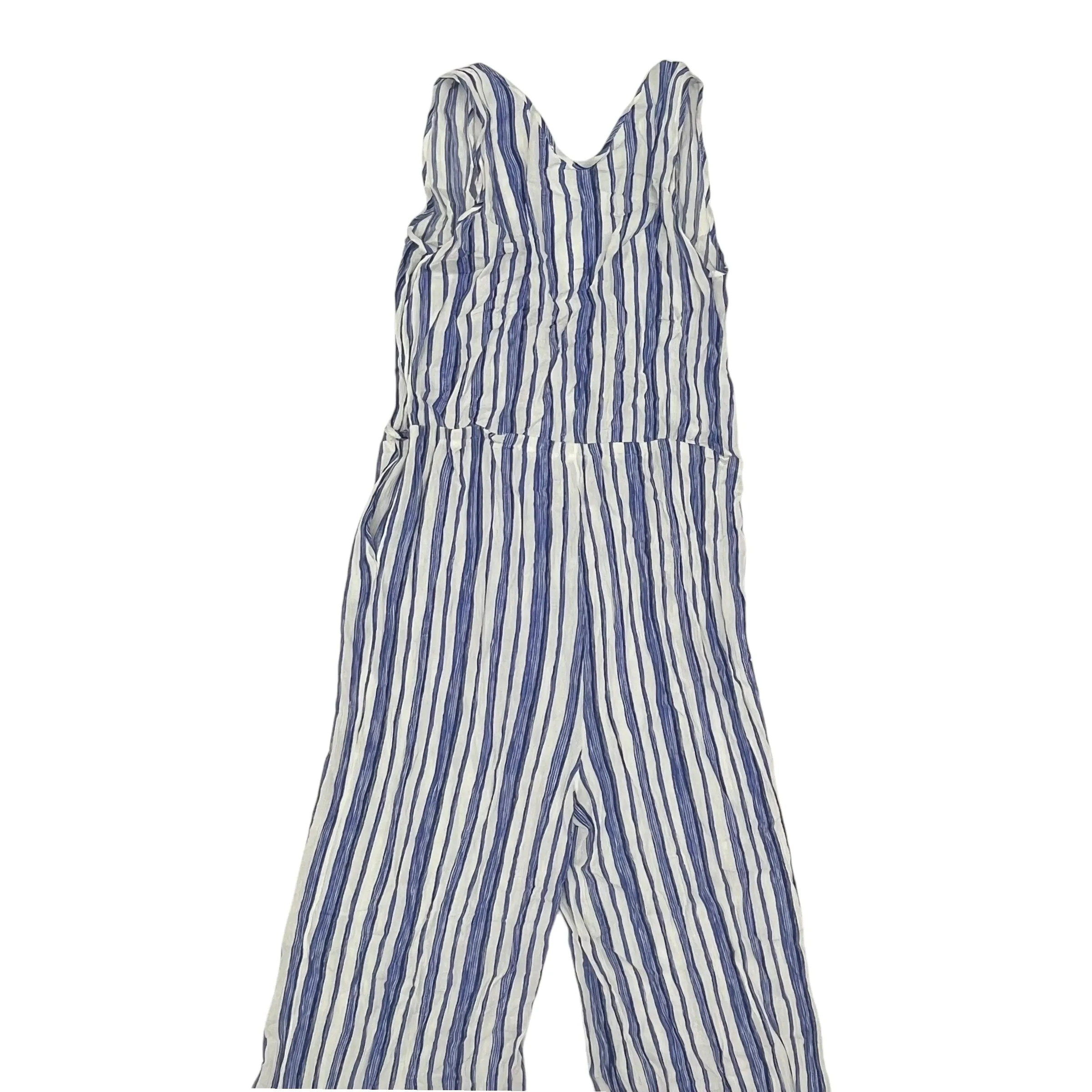 Jumpsuit By Chicos In Blue & White, Size:Xl