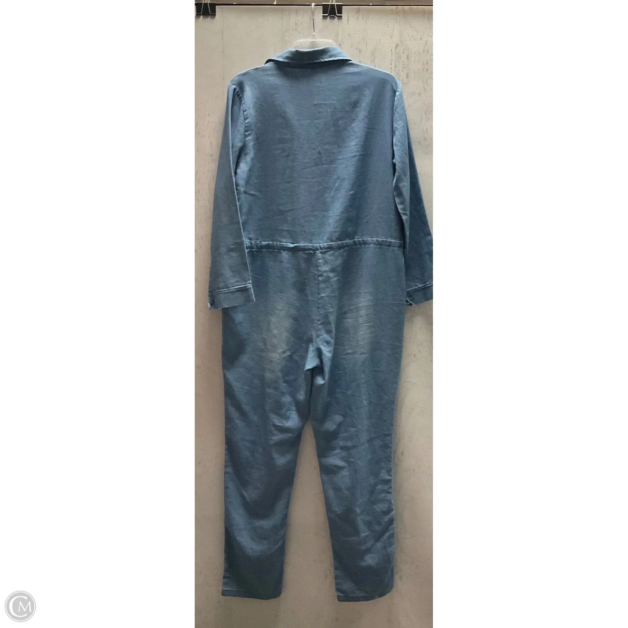 Jumpsuit By Clothes Mentor In Blue Denim, Size: L