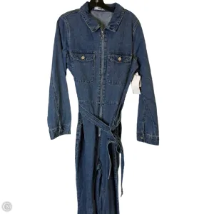 Jumpsuit By Just Fab In Blue Denim, Size: Xxl