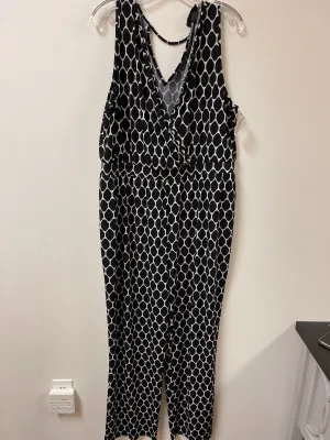 Jumpsuit By Lane Bryant In Black & White, Size: 2x