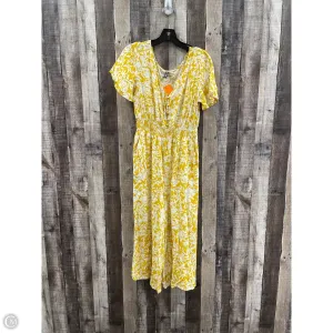 Jumpsuit By Lapis In White & Yellow, Size: M