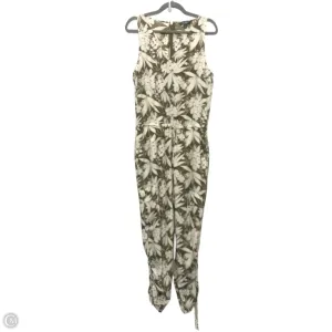 Jumpsuit By Lauren By Ralph Lauren In Cream & Green, Size: 12