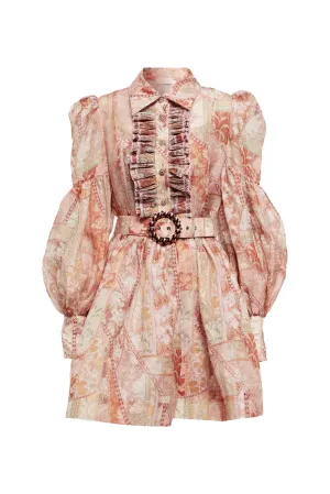 Kaleidoscope Tuxedo Frill Mini Dress by Zimmermann
