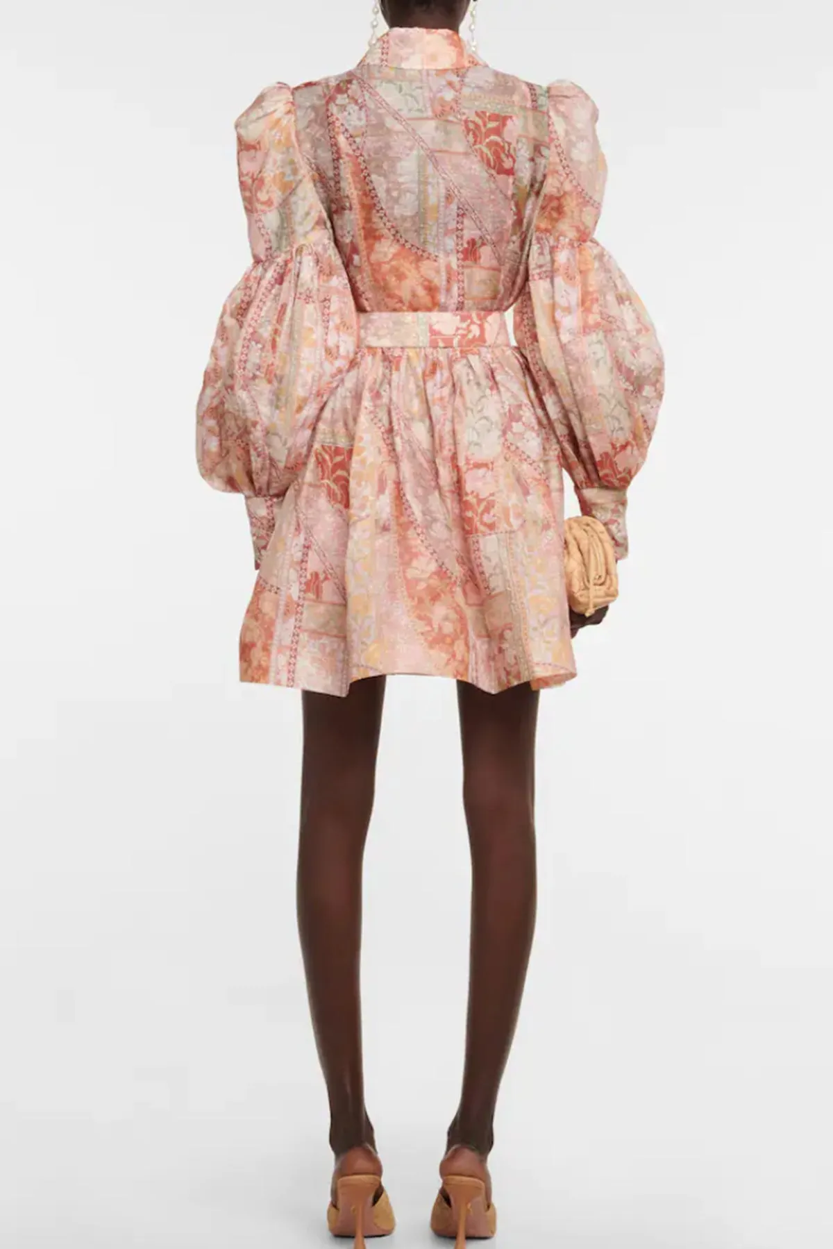 Kaleidoscope Tuxedo Frill Mini Dress by Zimmermann