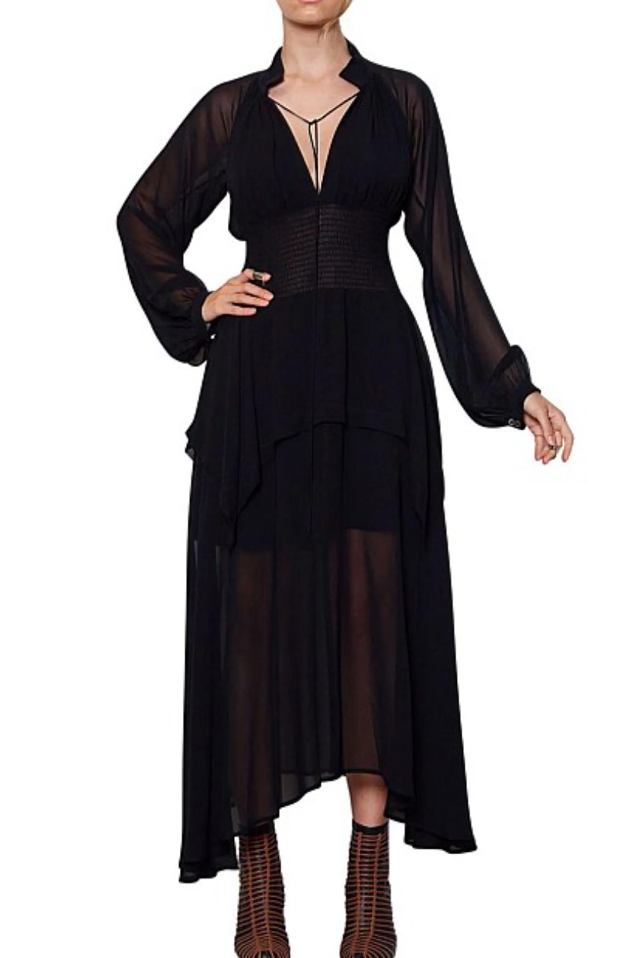 Layered Stem Dress Black by KITX