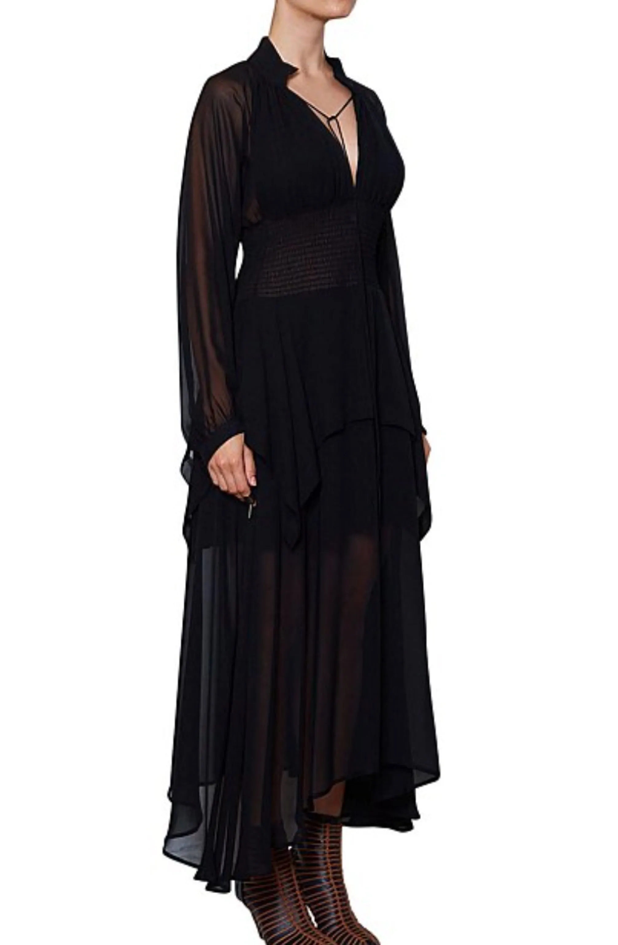 Layered Stem Dress Black by KITX