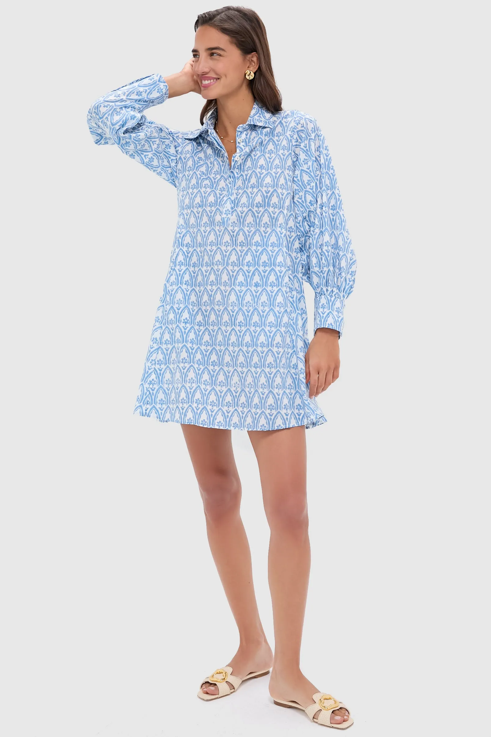 Light Blue Taormina Chloe Short Dress
