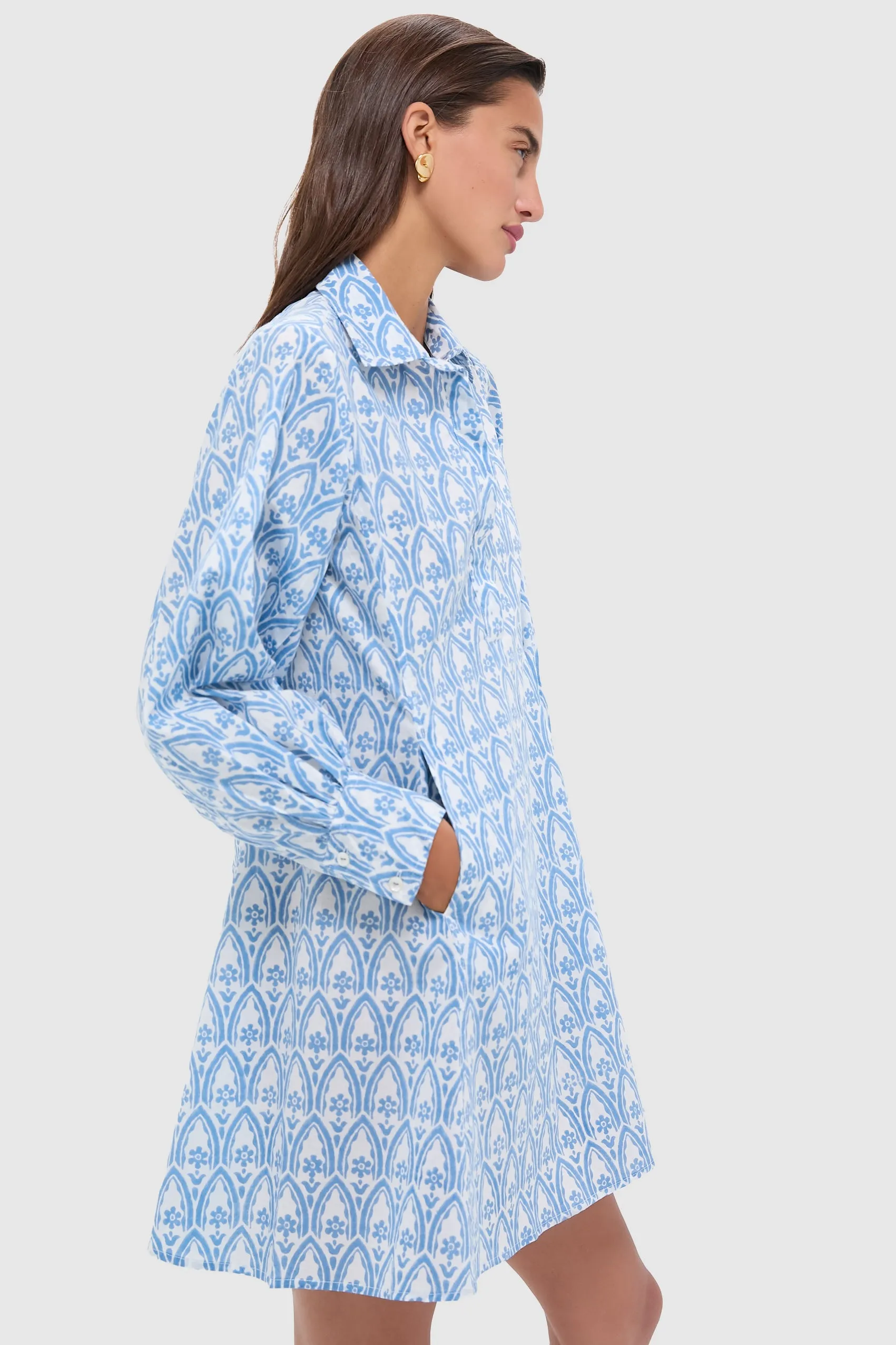 Light Blue Taormina Chloe Short Dress