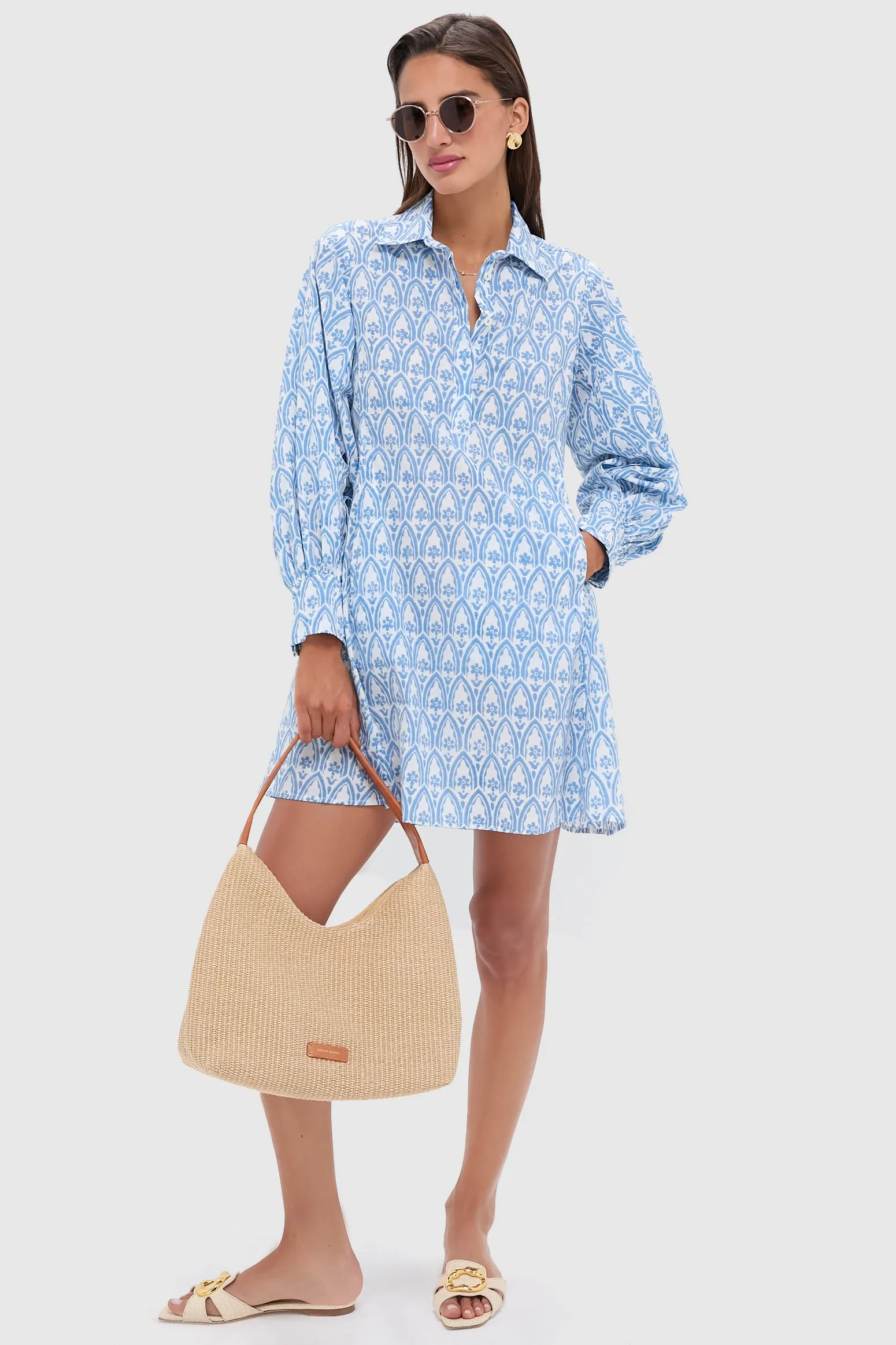 Light Blue Taormina Chloe Short Dress