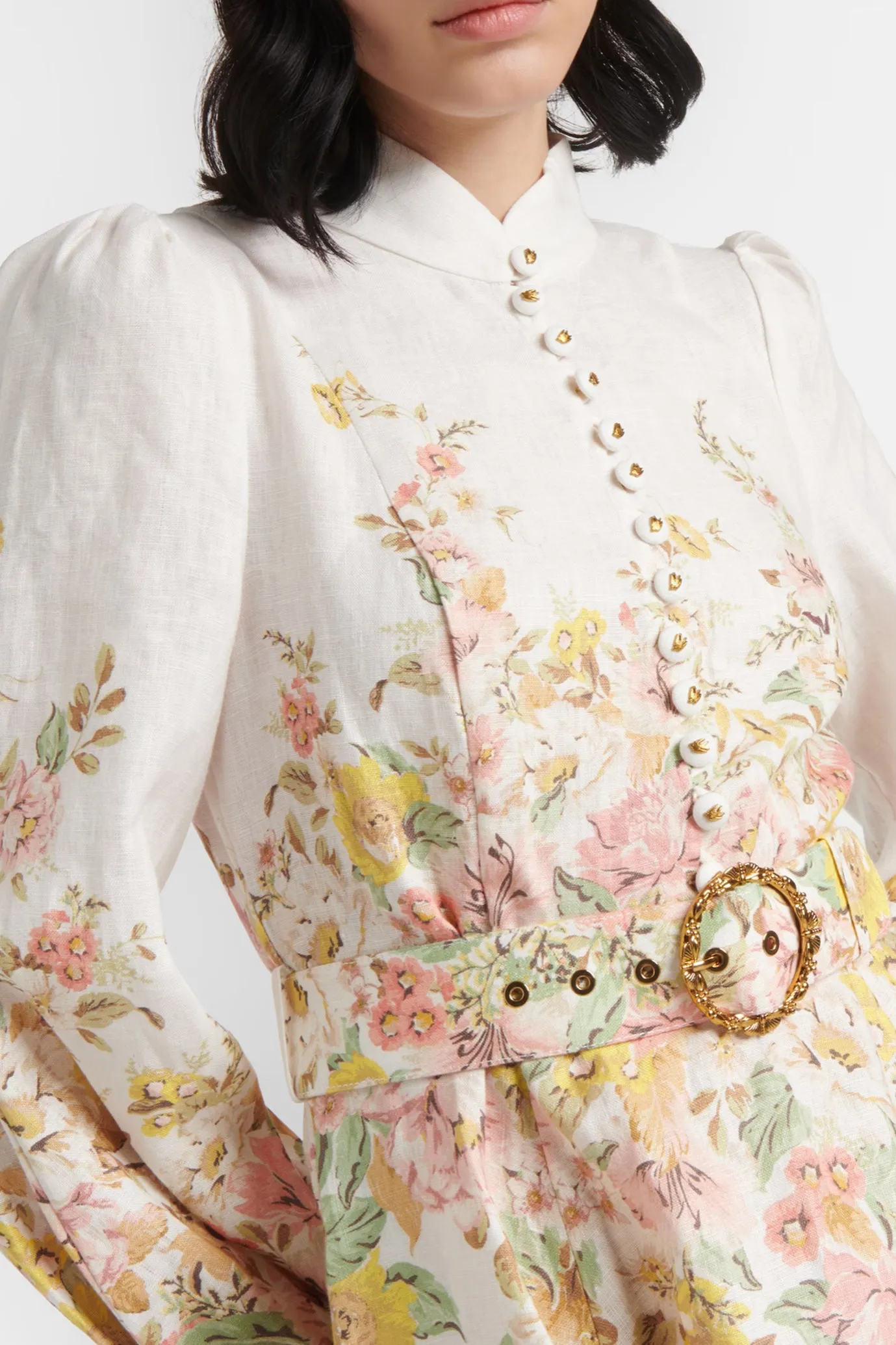 Matchmaker Floral Linen Mini Dress by Zimmermann