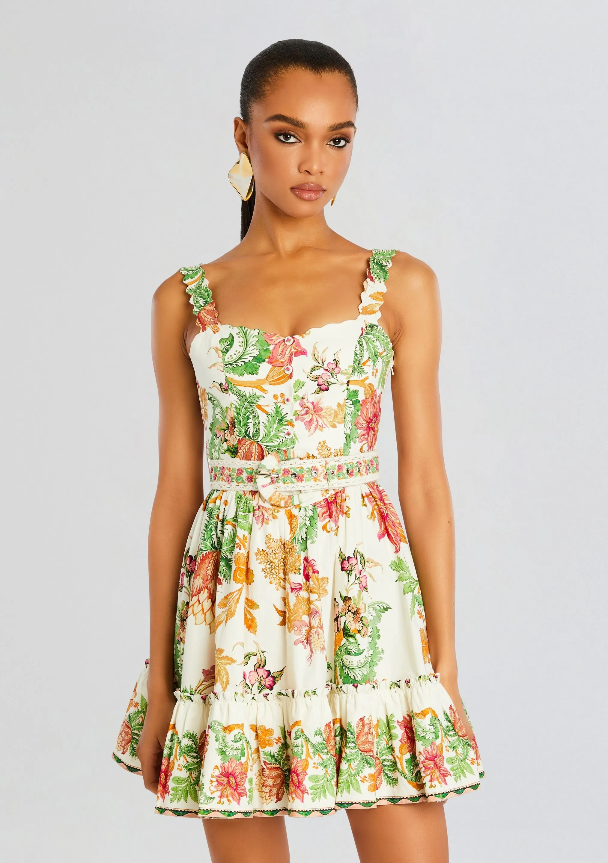 Pahi Short Dress With Belt