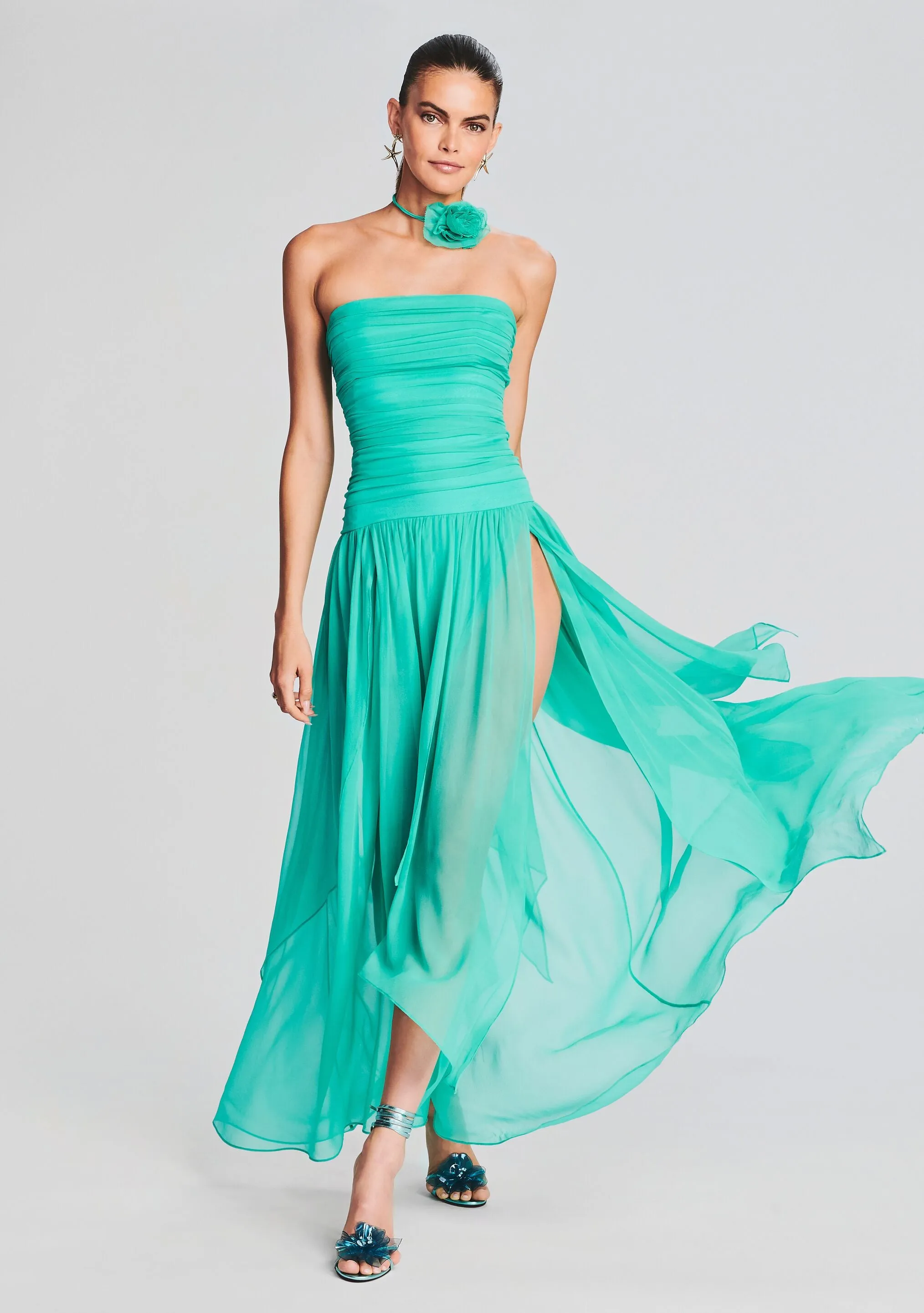 Perola Silk Chiffon Dress