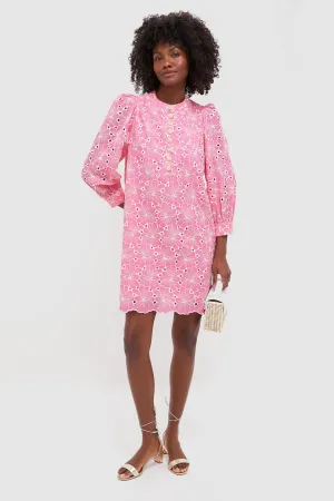 Pink Floral Eyelet Samantha Dress