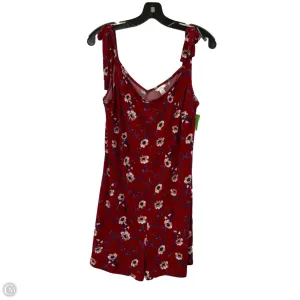 Romper By Cato In Red & Silver, Size: M
