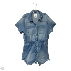 Romper By Celebrity Pink In Blue Denim, Size: 3x