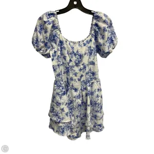 Romper By Clothes Mentor In Blue & White, Size: S