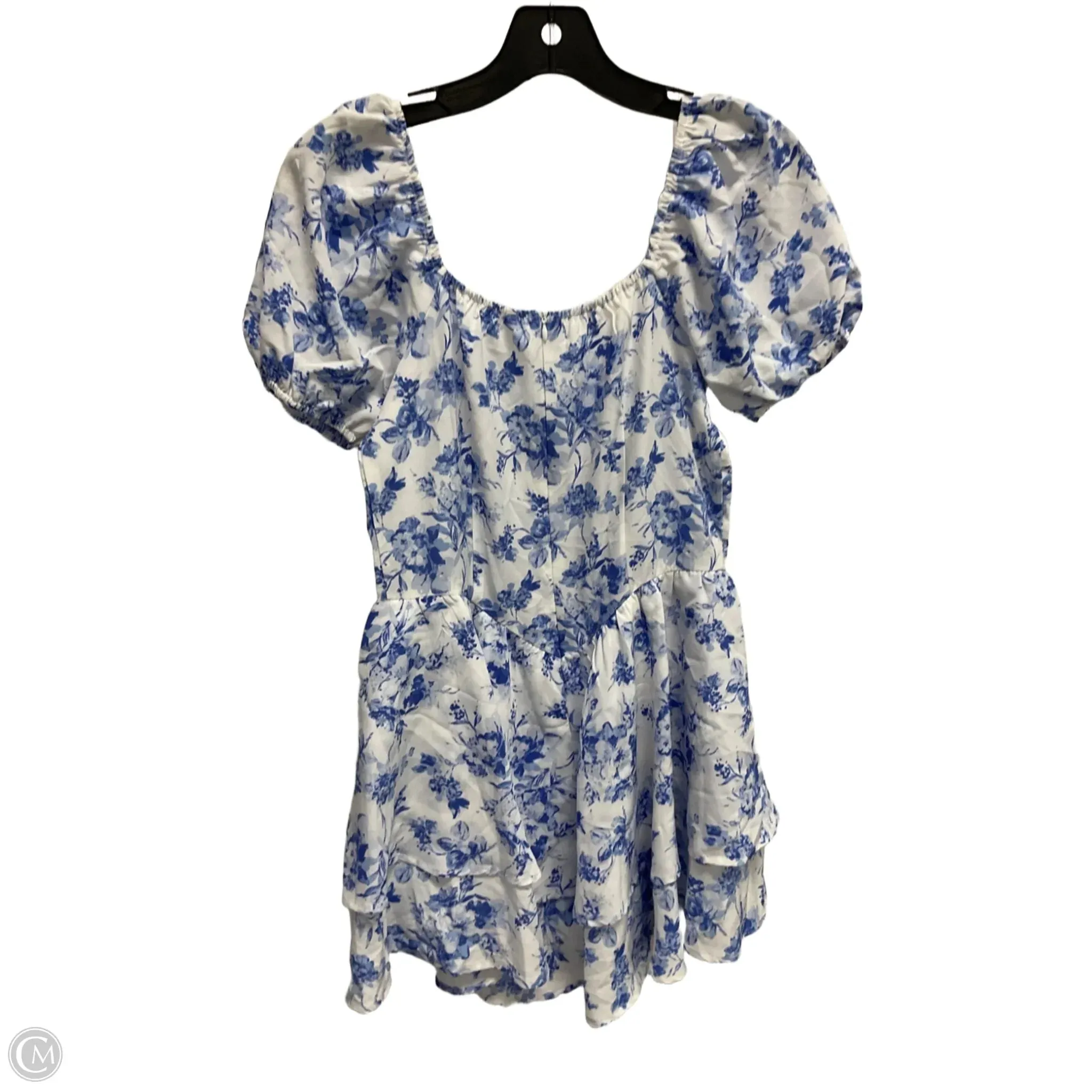 Romper By Clothes Mentor In Blue & White, Size: S