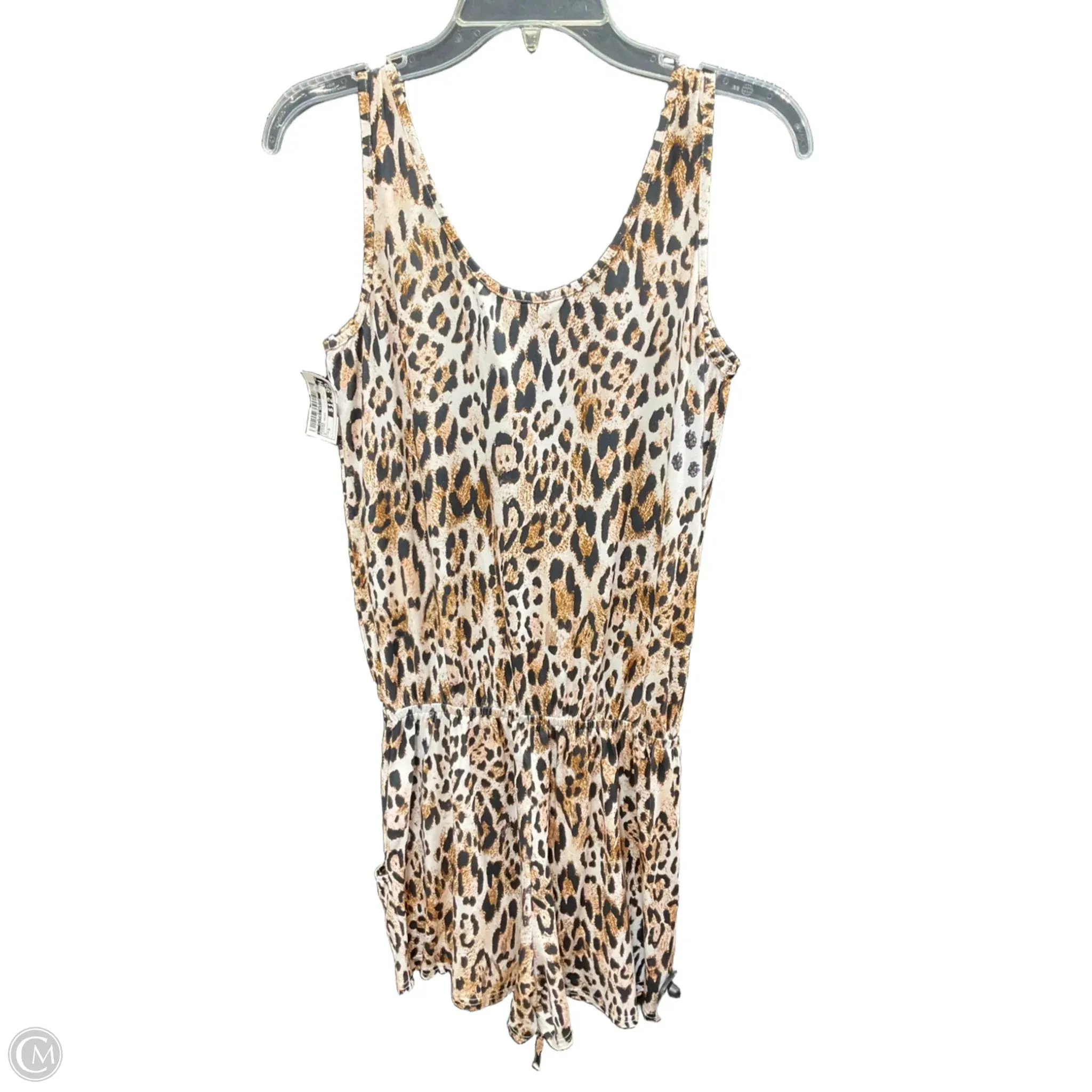 Romper By Clothes Mentor In Leopard Print, Size: S