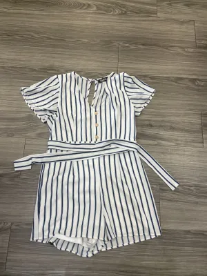Romper By Clothes Mentor In Striped Pattern, Size: 14