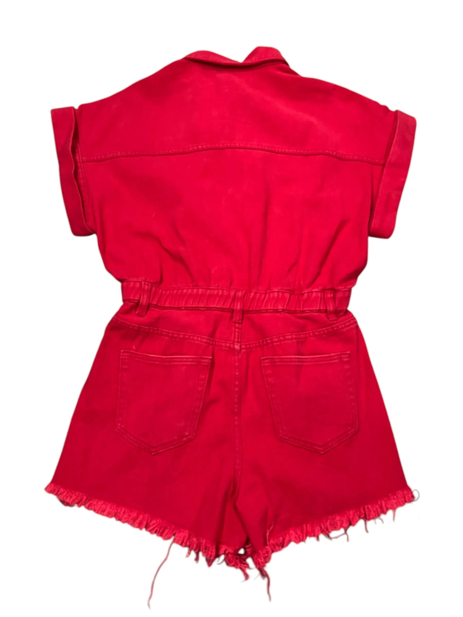 Romper By IDEM DITTO In Red Denim, Size:M