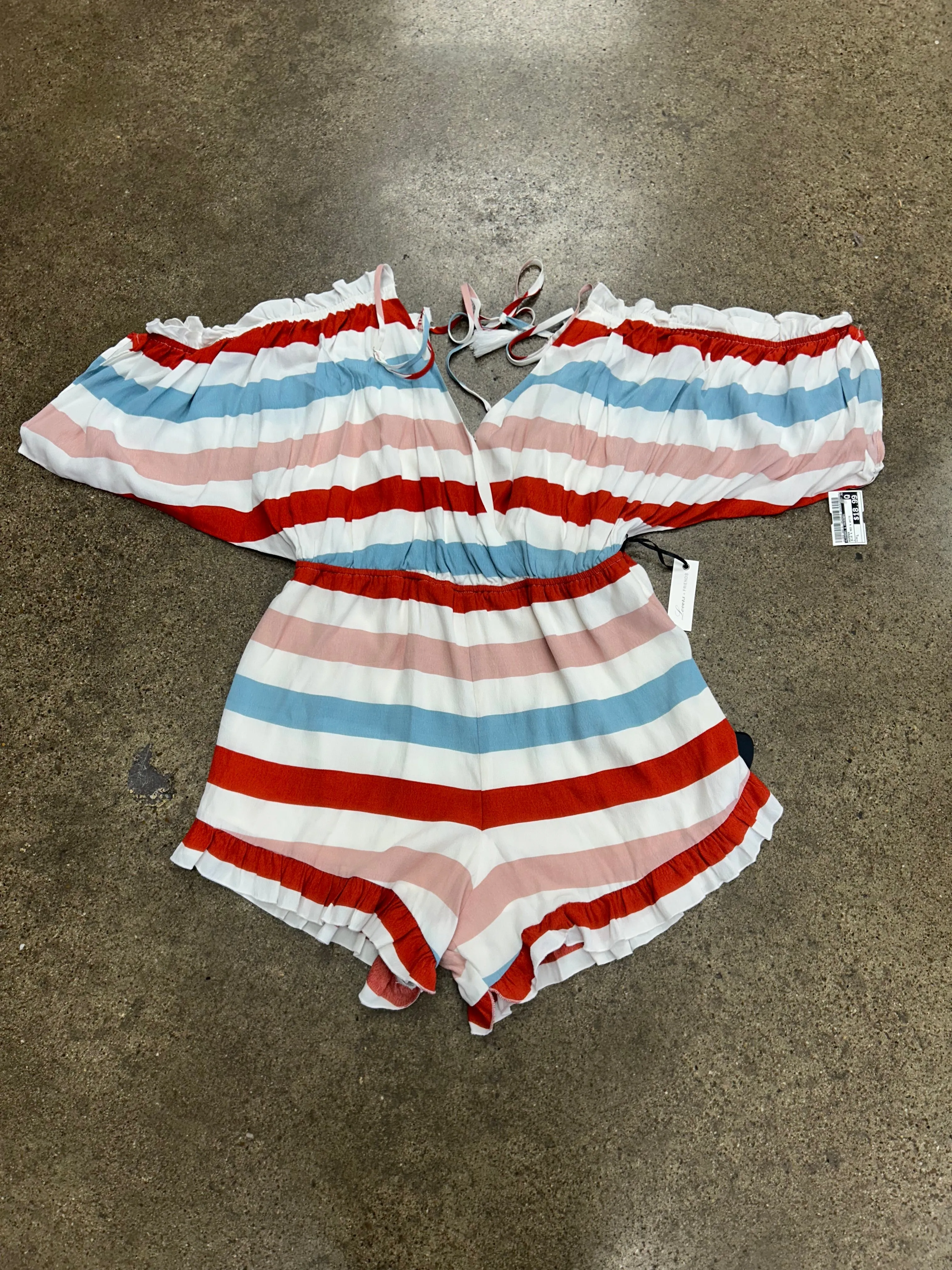 Romper By Lovers & Friends In Blue & Red & White, Size:L