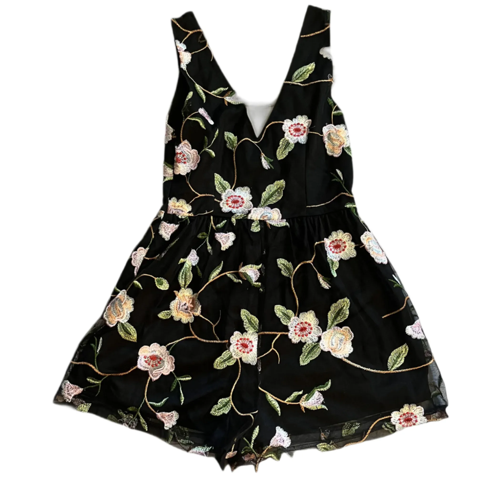 Romper By Urban Outfitters In Black & Pink, Size: S