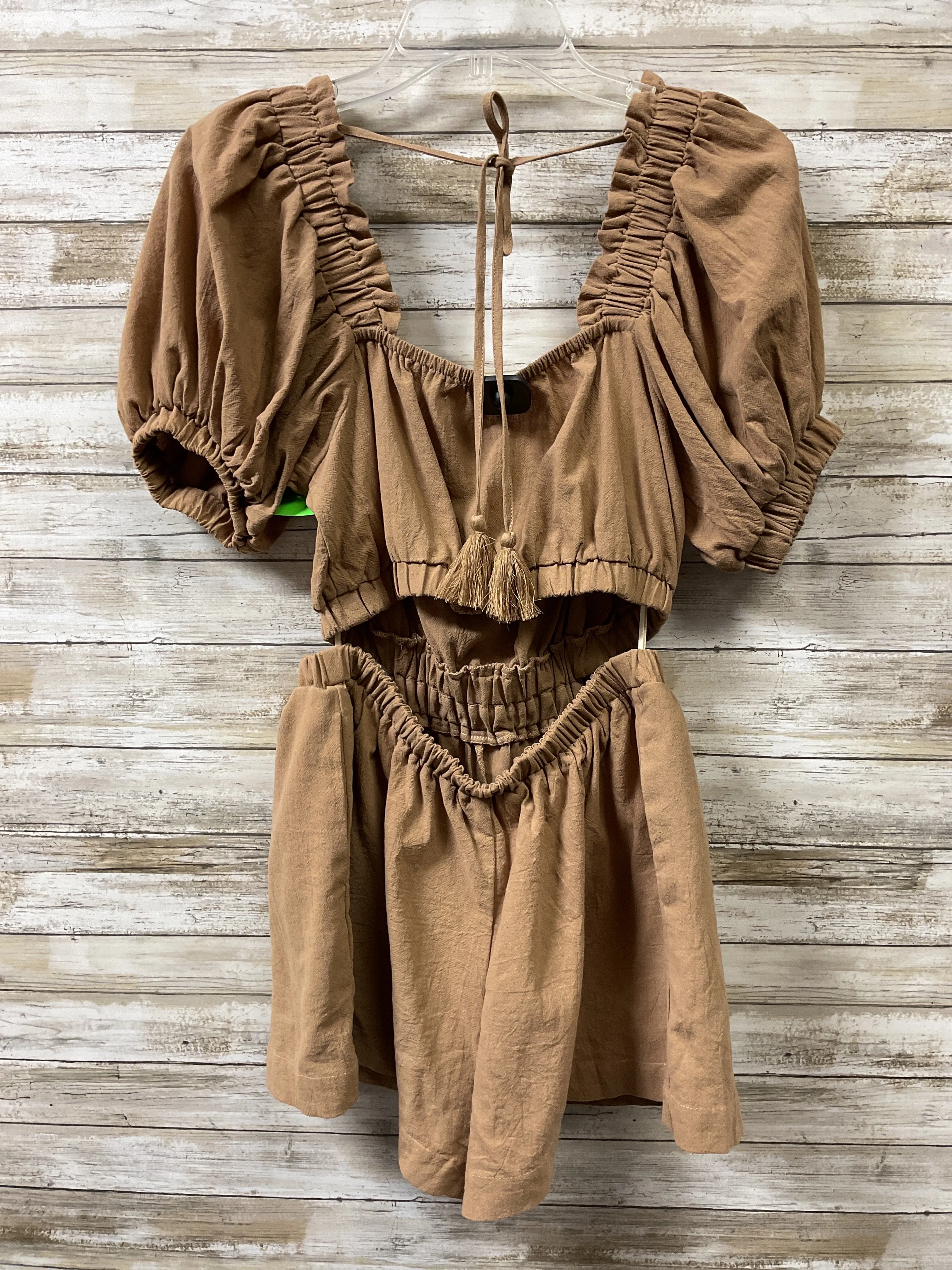 Romper By Vestique In Tan, Size:S
