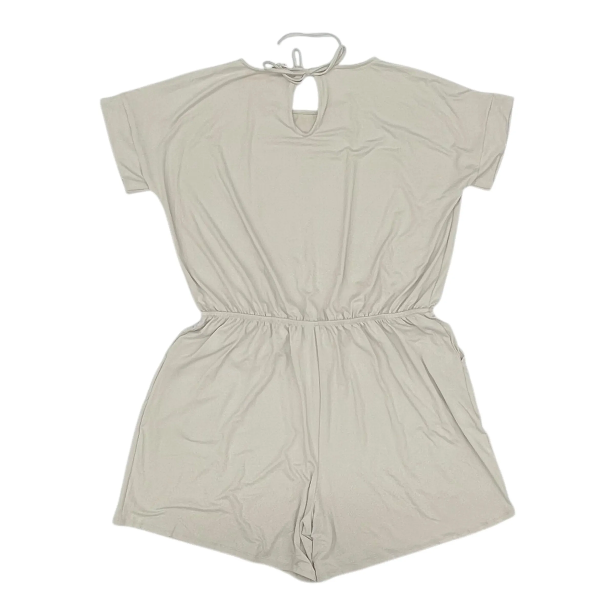 Romper By Zenana Outfitters In Tan, Size:3X