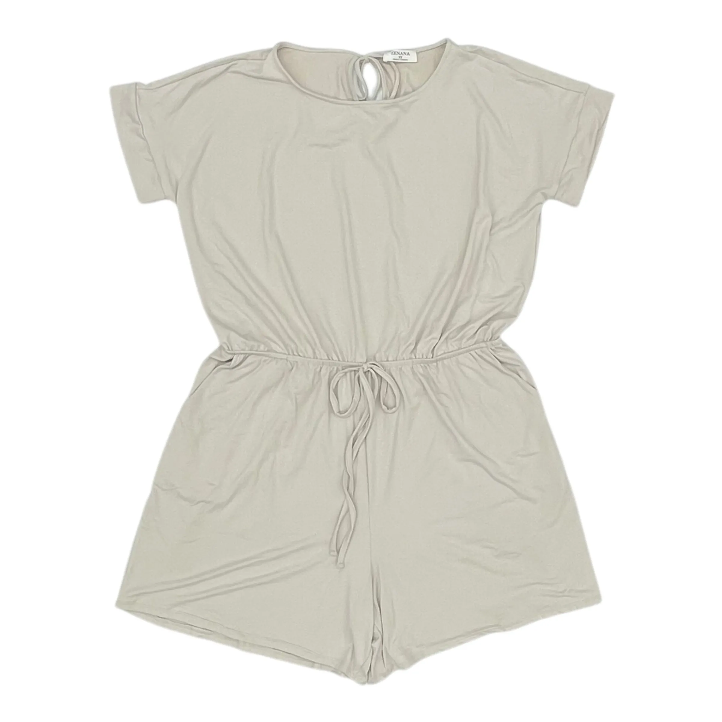 Romper By Zenana Outfitters In Tan, Size:3X
