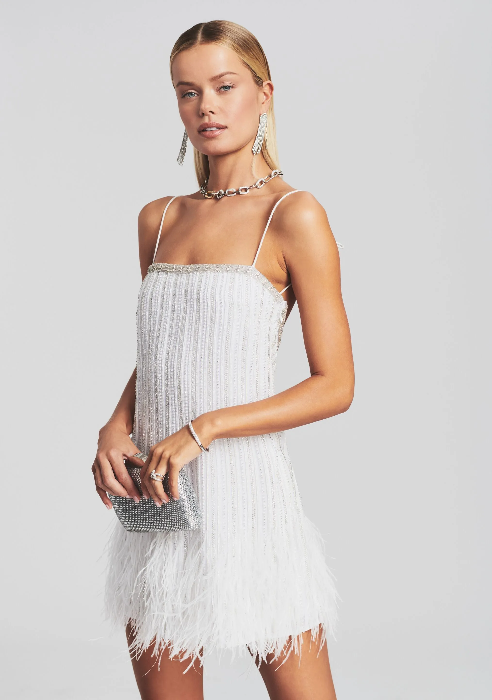 Rubina Sequin Feather Dress