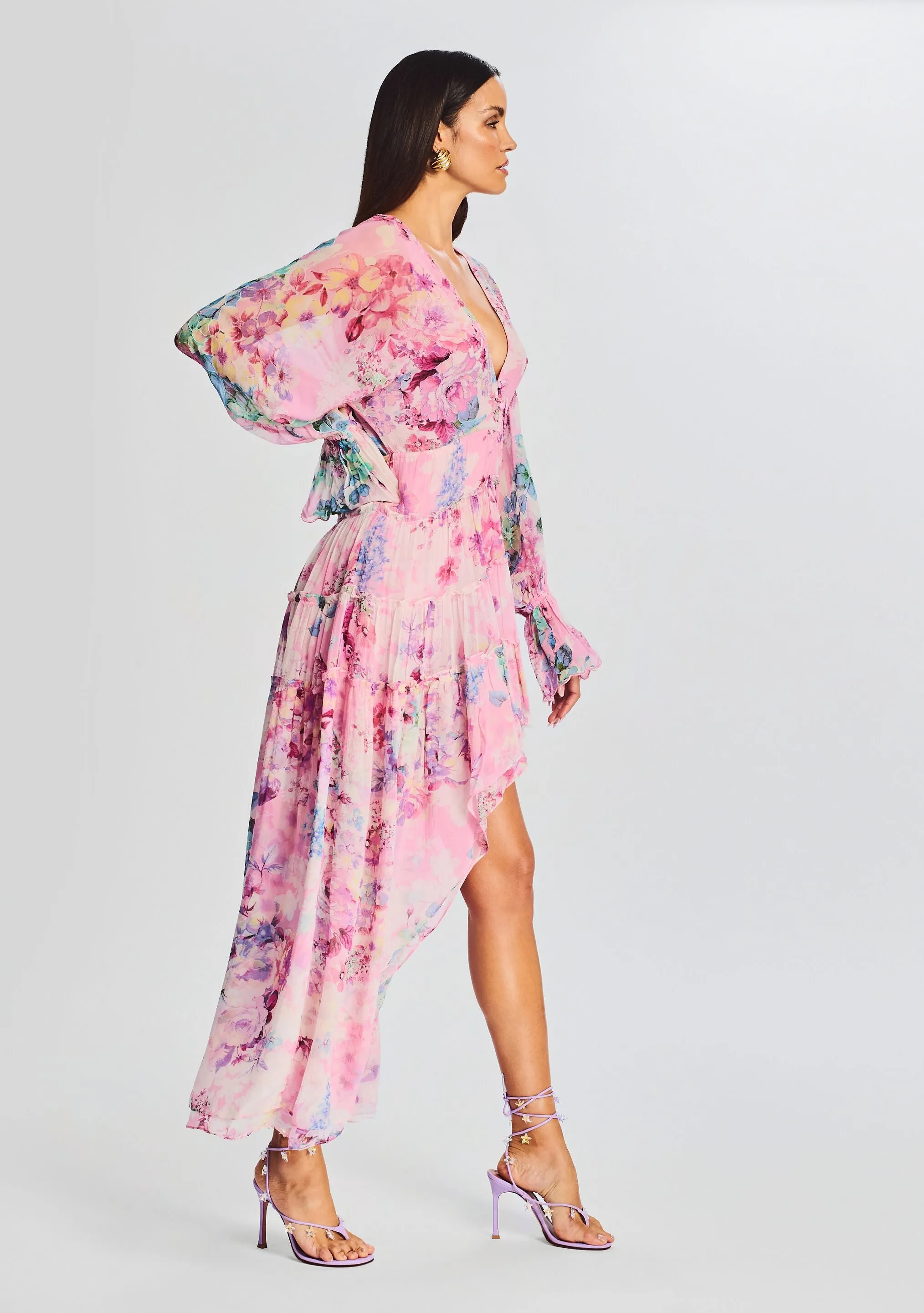 Sage High Low Dress