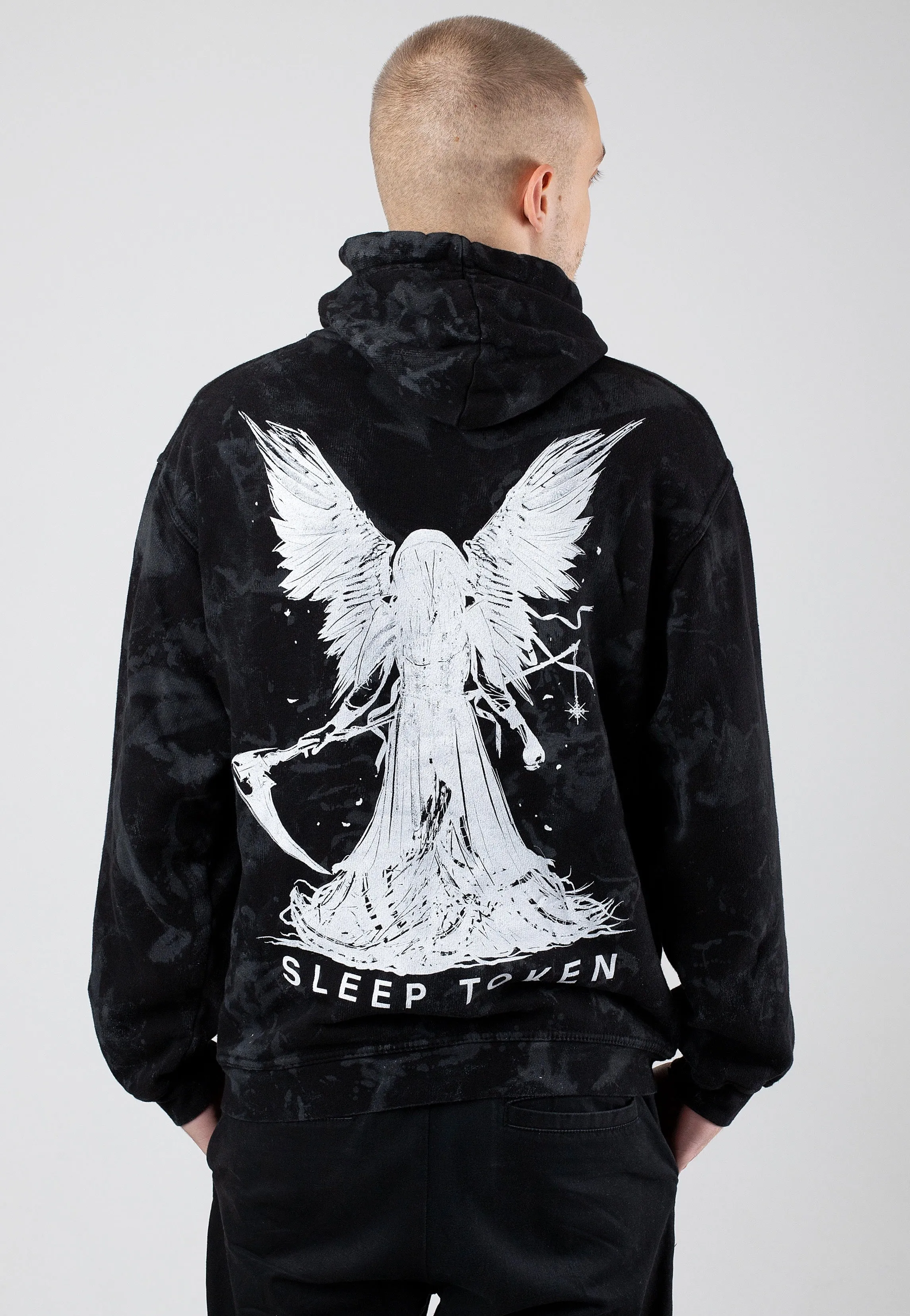 Sleep Token - Reaper Angel Grey/Black Tie Dye - Hoodie